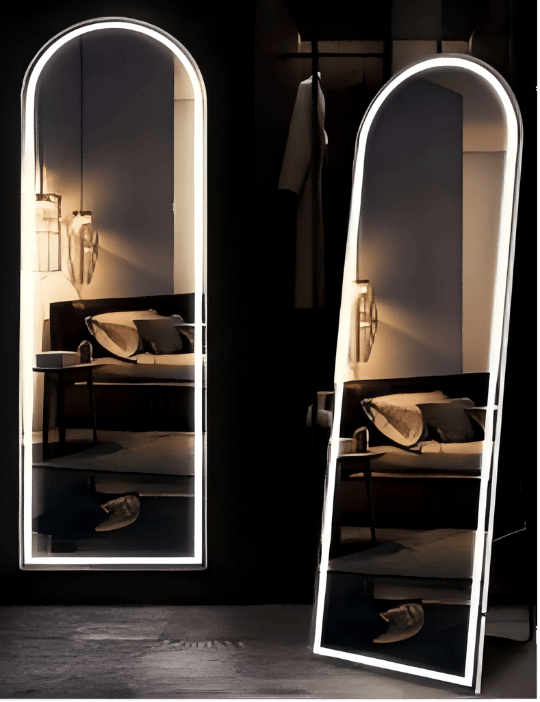 Black Full Length Mirror 63"x 20" Floor Mirror, Free Standing Full Body Mirror, Wall Mounted Hanging or Leaning Mirror with Stand for Bedroom[Unable ship on weekends, TK/TEMU only for pickup]