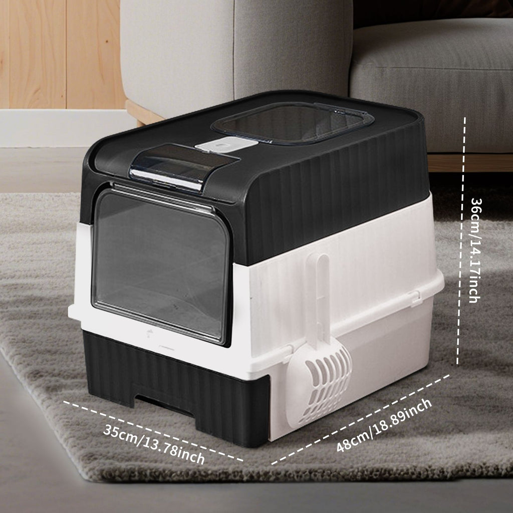 black Magic Cube Intelligent Cat litter Box - Free Hands, Enjoy Pure Life | Automatic Cleaning, Silent Design, Preferred for Multi Cat Families
