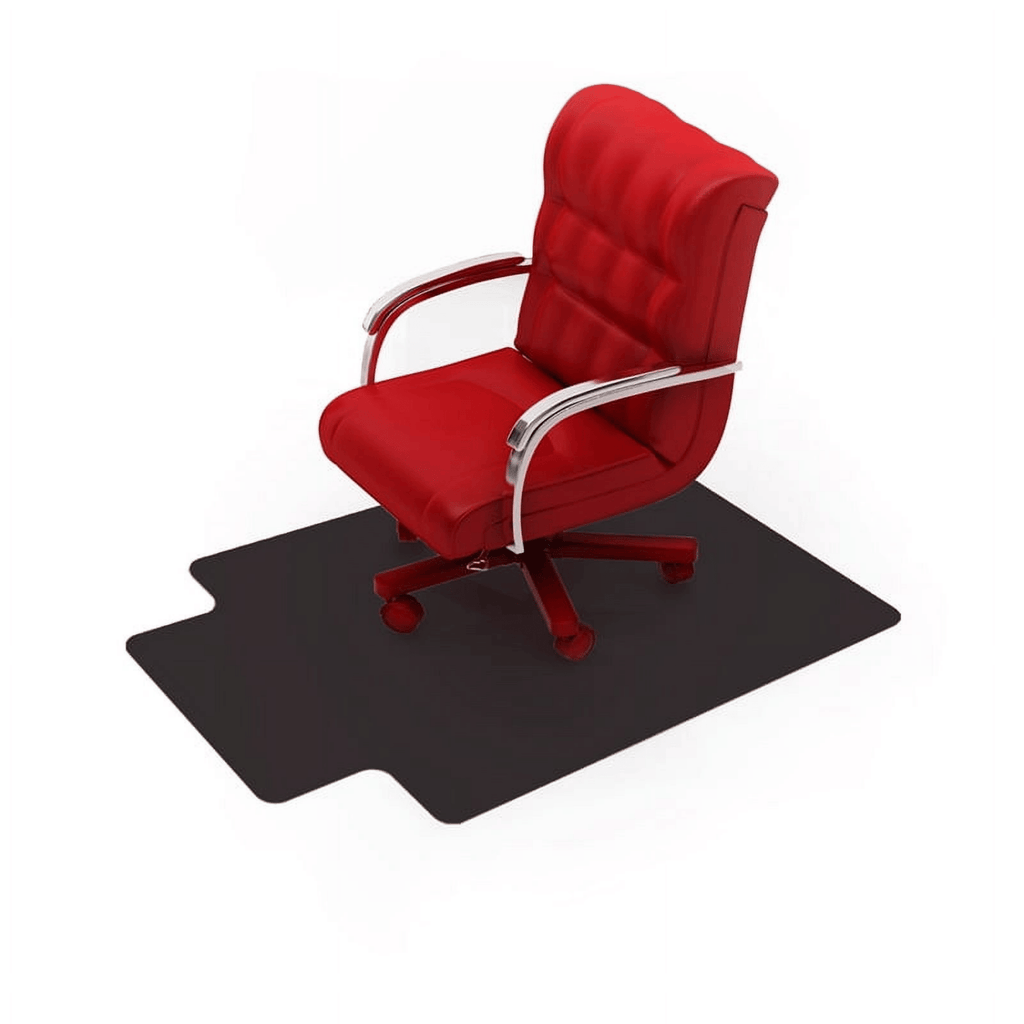 Black Vinyl Lipped Chair MatforCarpets - 36" x 48"