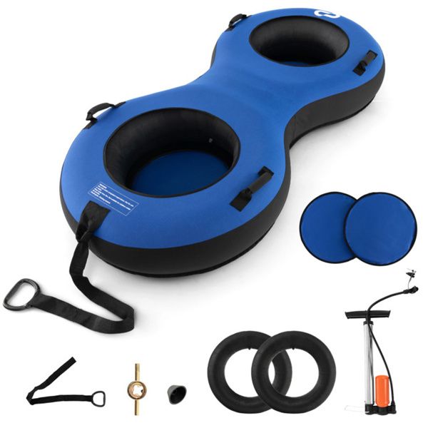 Blue 2-Person Inflatable Snow Sled