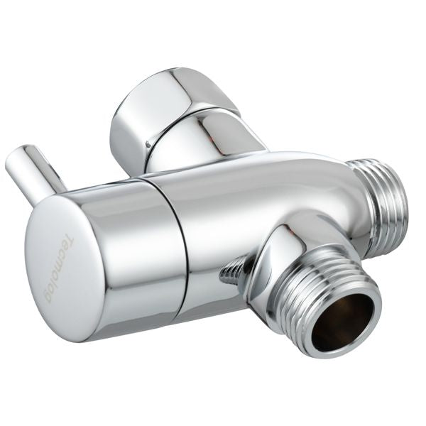 Brass G1/2'' Shower Diverter Valve with Shut Off for Fixed Shower Head Bathtub Faucet Chrome