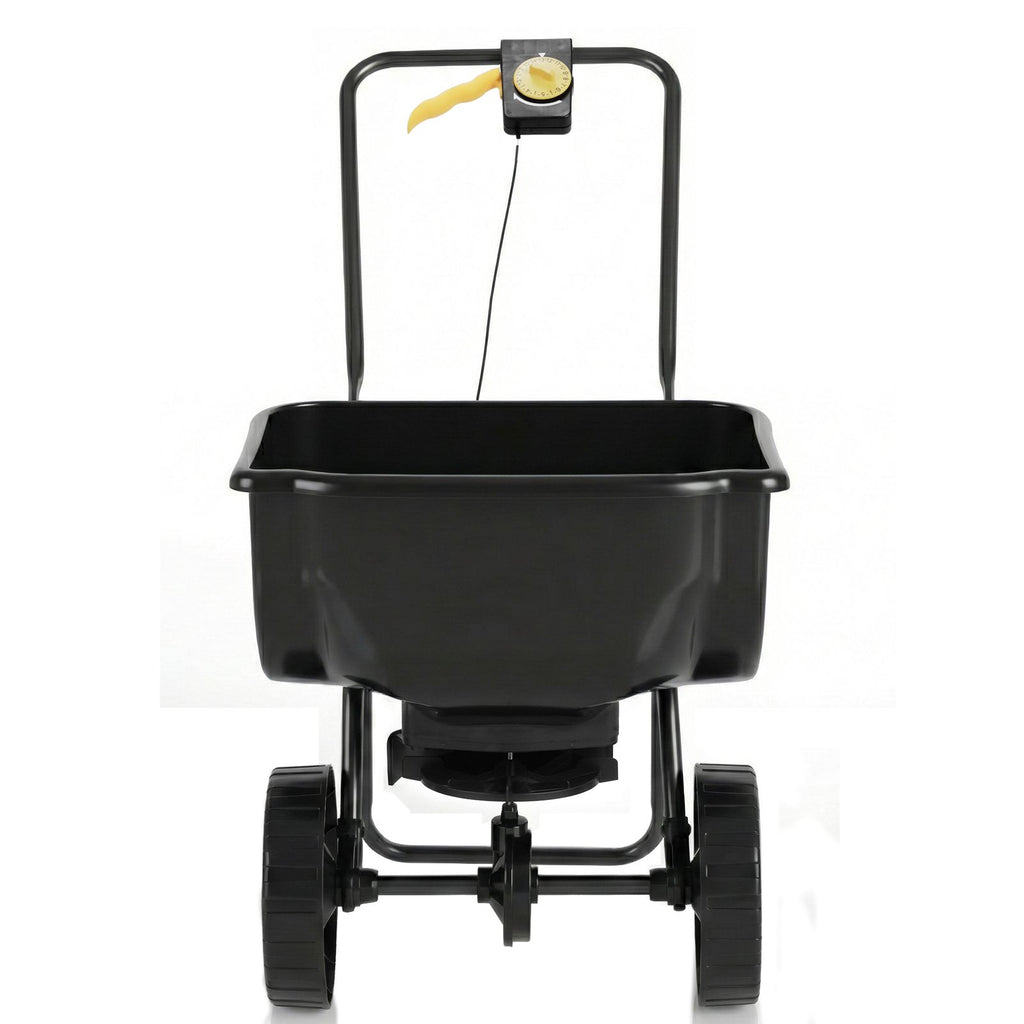 Broadcast Spreader, 70LBS Capacity, Walk-Behind Push Spreader, 15-Level Adjustment, 8 in All Terrain Pneumatic Tires, Lawn Spreaders with Hopper Grate, for Seed, Fertilizer, Ice Melt