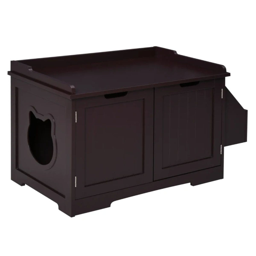 Brown Wooden Cat Litter Box ,Cat Washroom, Nightstand , End Table