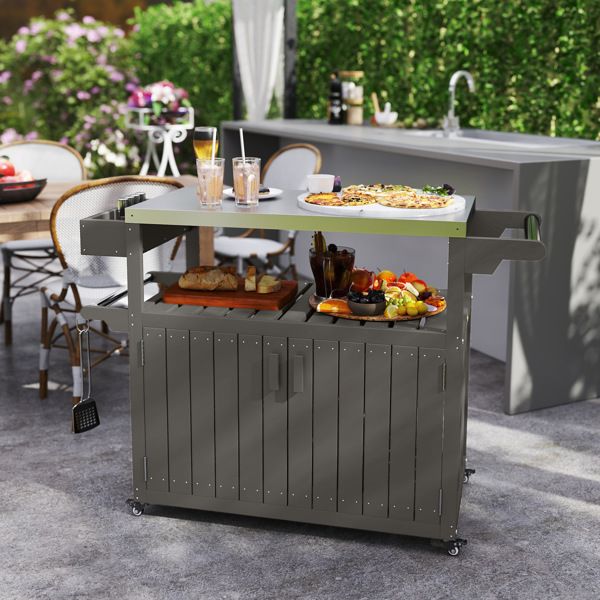 Camping Cart, Grill Cart, Outdoor Bar Cart