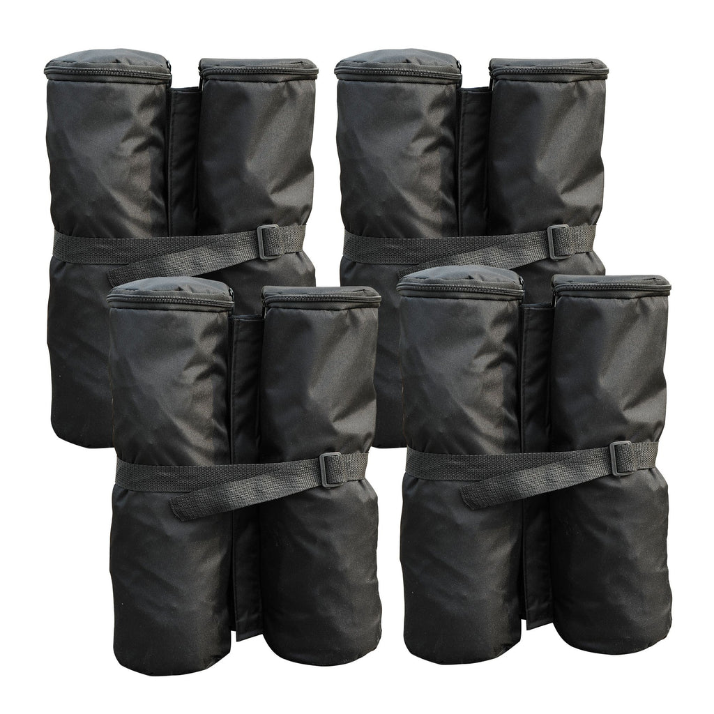 Canopy Weight Bags 33lbs Sandbag Anchors for Stability Gazebo Tent Set of 4 Durable Black