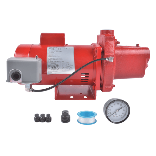 Cast Iron Shallow Well Jet Pump RJS-100-PREM, 1 HP 23 GPM 65 PSI 115/230 V