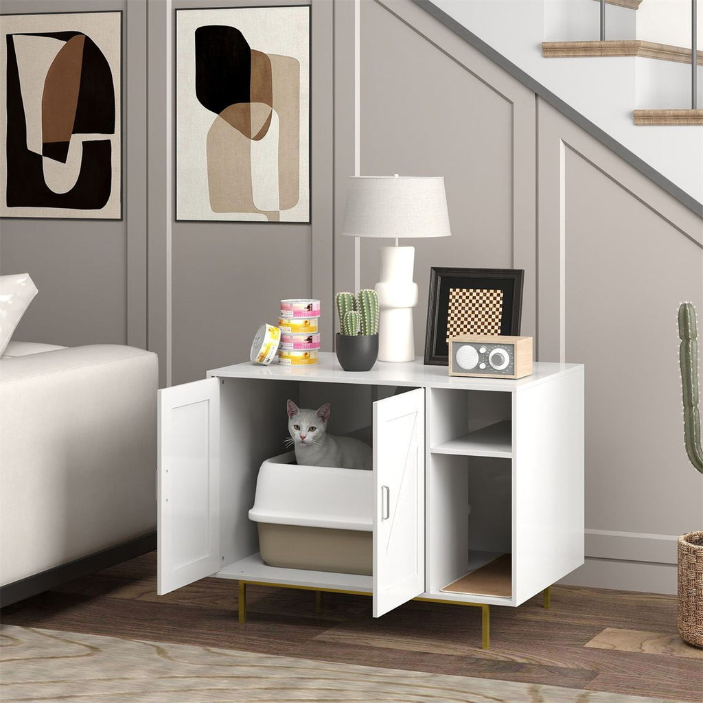 Cat Litter Box Enclosure End Side Table