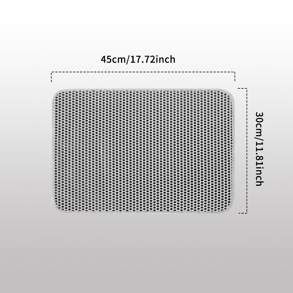 Cat litter pad - waterproof double-layer, preventing garbage tracking, non slip base, soft and safe, machine washable, easy to clean