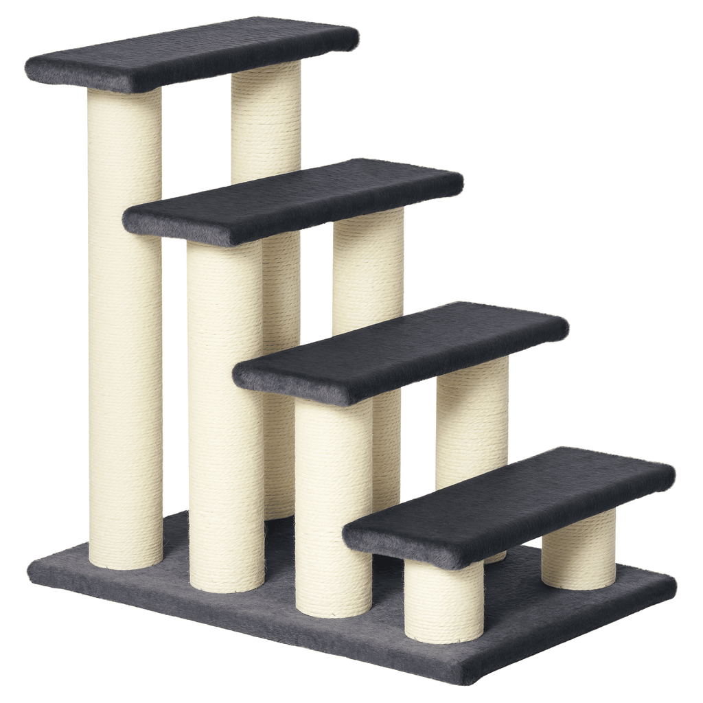 Cat Tree with 4 Steps for High Beds w/ Sisal Scratching Post