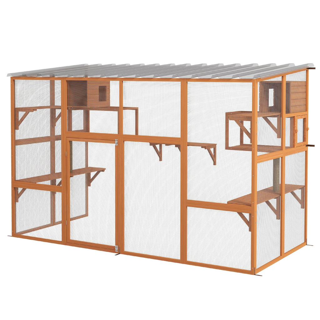 Catio, Playground Cat Window Box Outside Enclosure W/ Scratching Post
