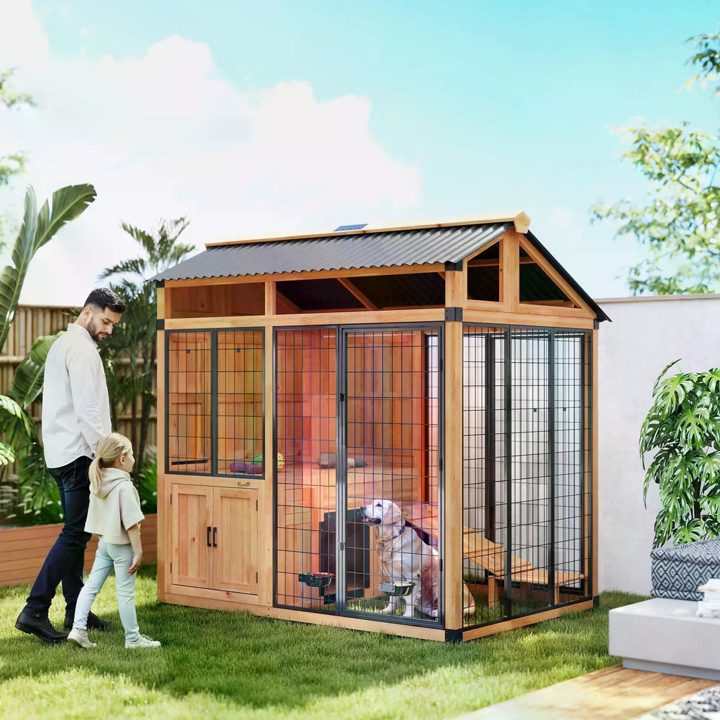 Chicken Coop with Adjustable Height and Bowl 84.6 Inches for Bedroom