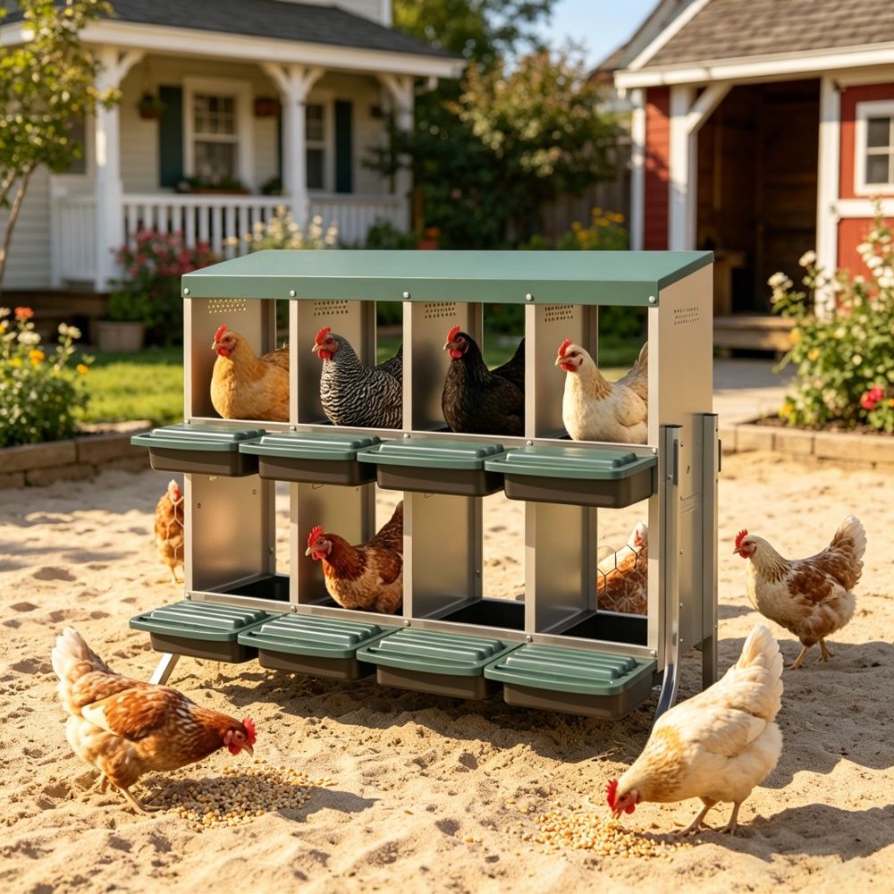 Chicken Nesting Box with Waterproof Roof 43.7 Inches