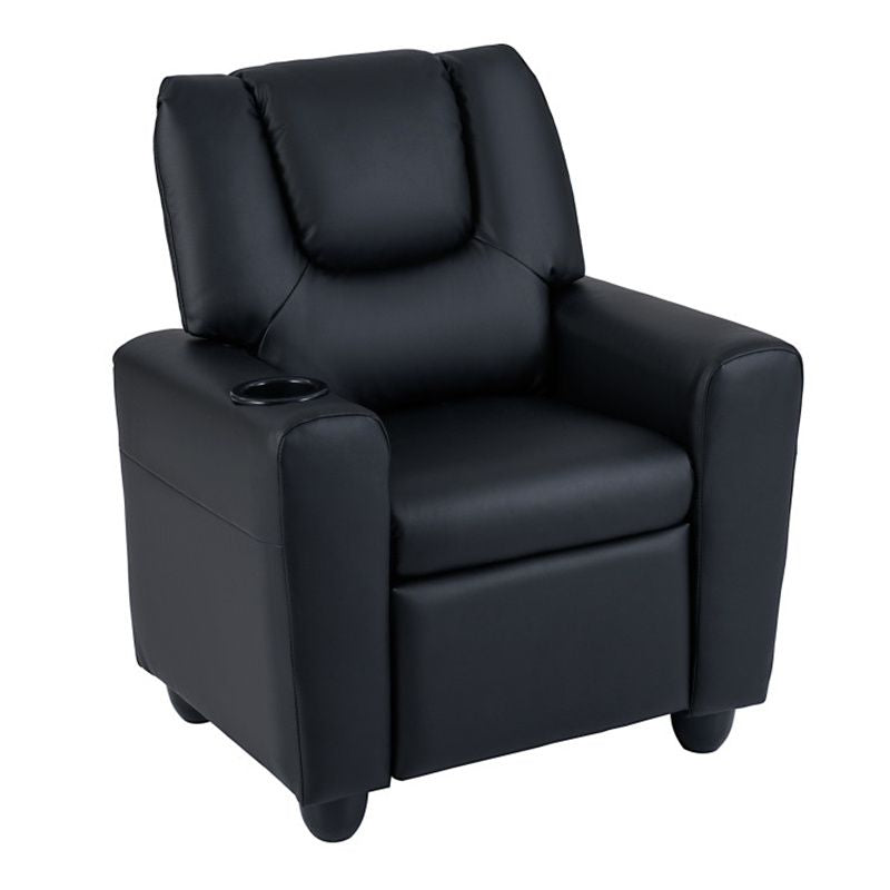 Children PU Leather Recliner Chair with Front Footrest