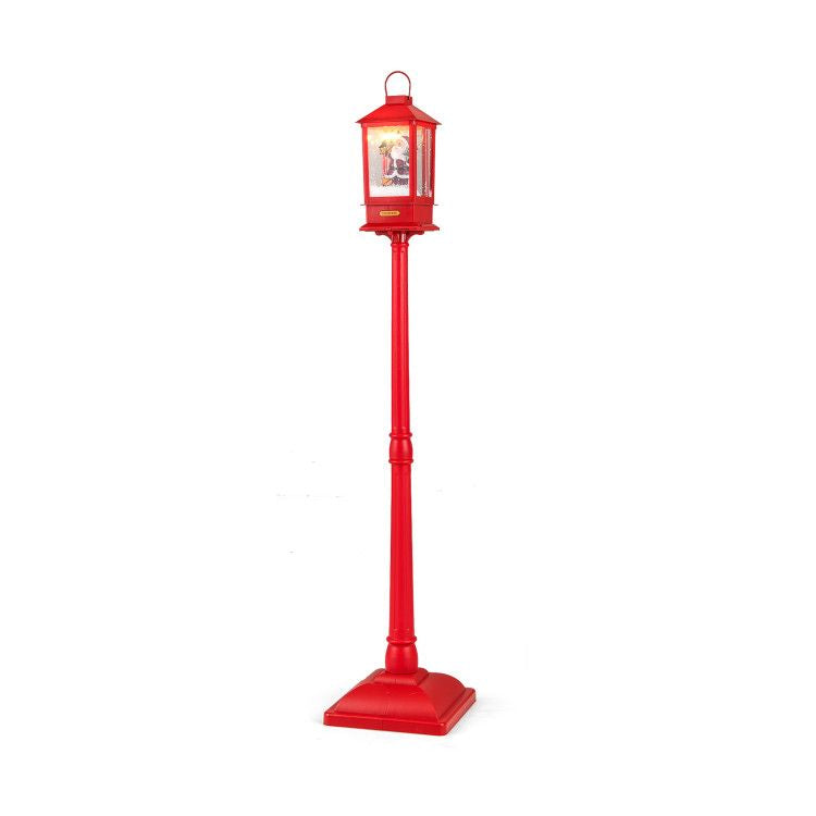 Christmas Musical Street Lamp Post with Detachable Snow Globe Lantern