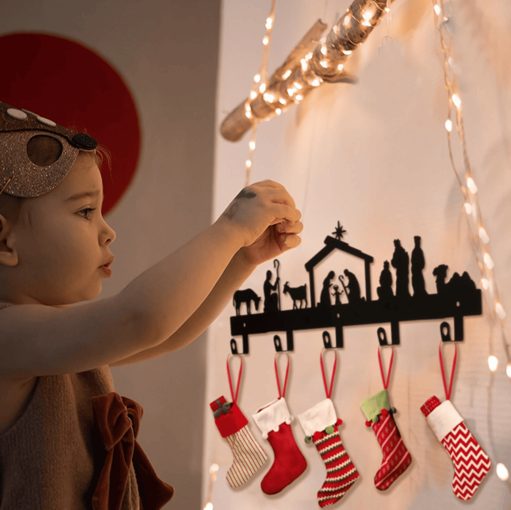 CIFbuy Aluminum Christmas Nativity Scene Wall Hanging Decor Religious Holiday Gift for Home(TikTok, temu pick-up service)