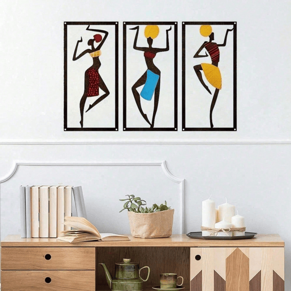 CIFbuy Bohemian Macrame Wall Hanging African Dancer Art Modern Handmade Living Room Bedroom Decor(TikTok, temu pick-up service)