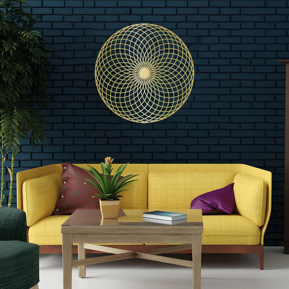 CIFbuy Circular Spiral Geometric Wall Art Luxe Modern 3D Wall Decor for Living Room Minimalist Accent (TikTok, temu pick-up service)