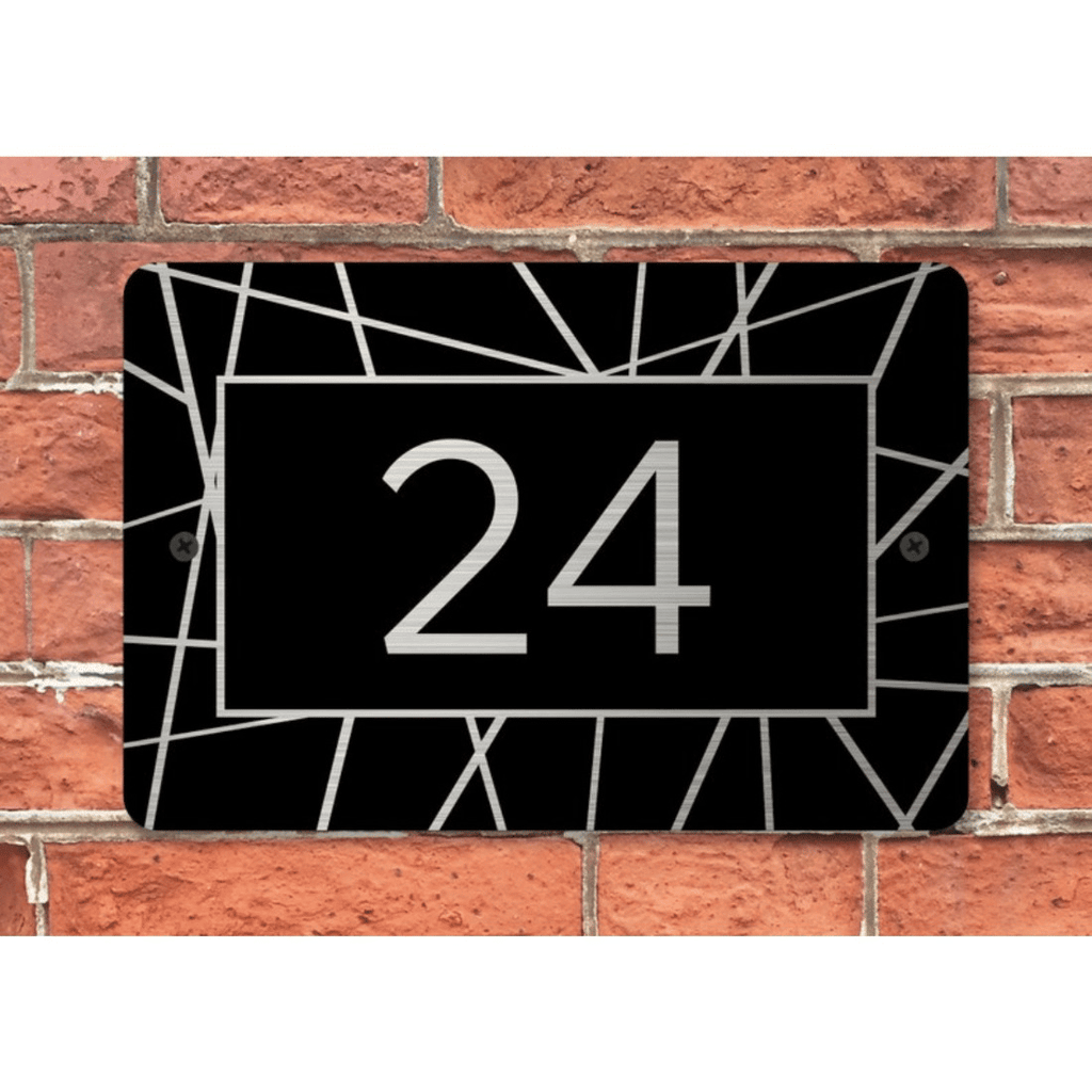 CIFbuy Custom House Address Sign Metal Plaque Gold Silver Numbers (TikTok, temu pick-up service)