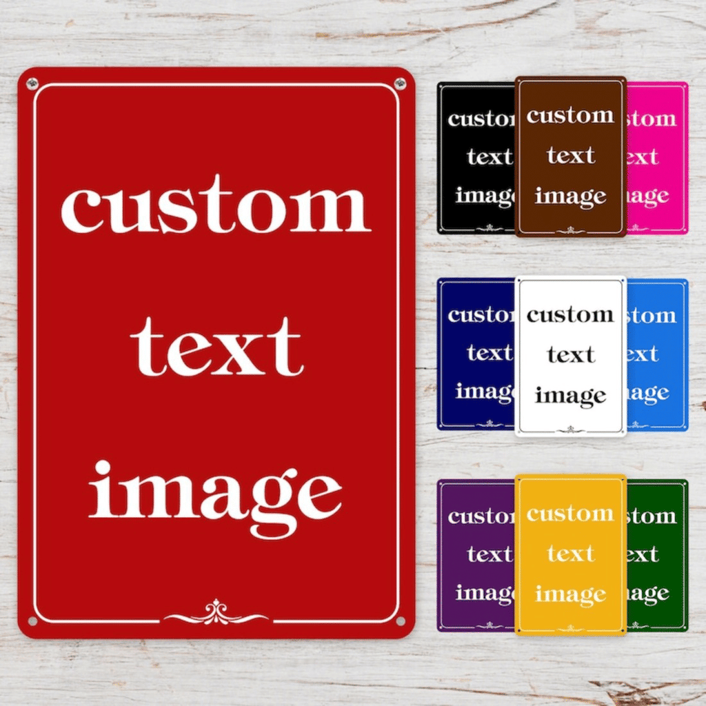 CIFbuy Custom Metal Signs Personalized Outdoor Business Safety Sign Plaque(TikTok, temu pick-up service)