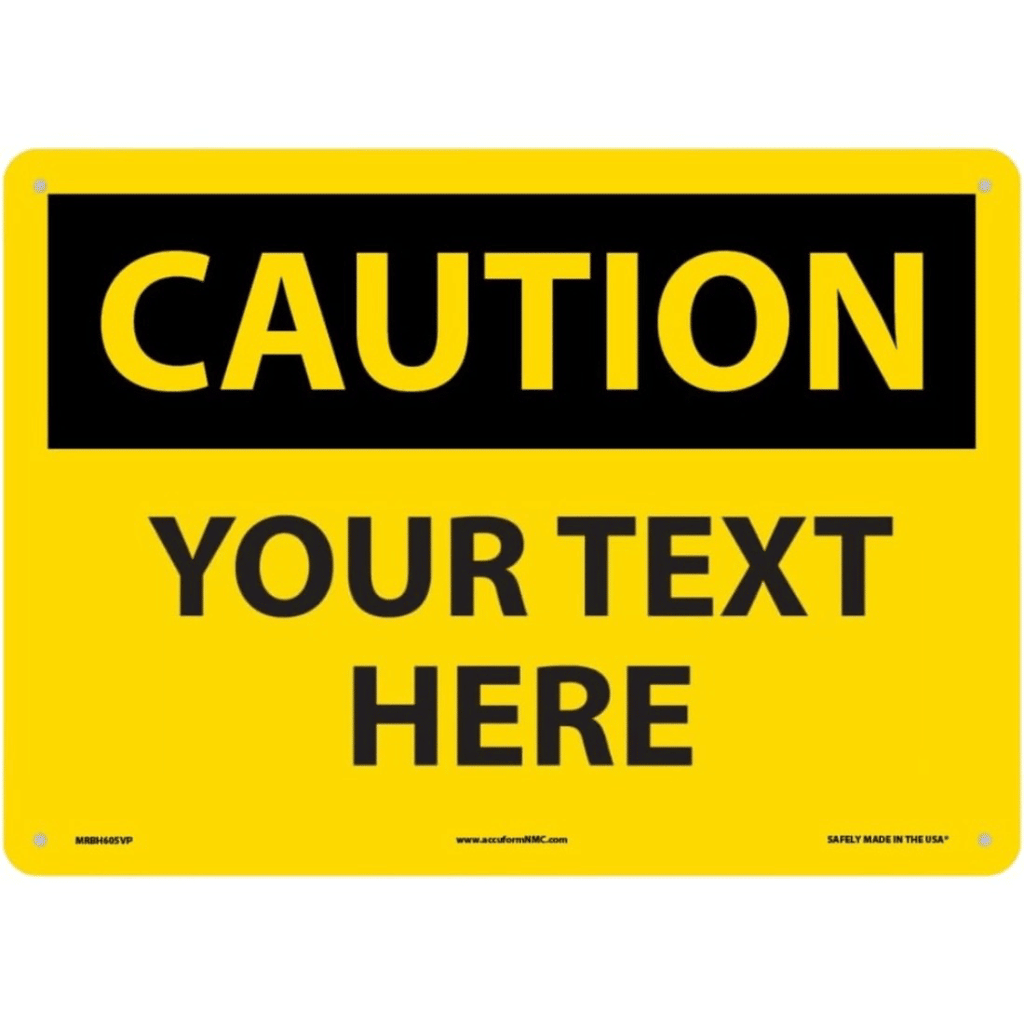 CIFbuy Custom OSHA Style Safety Caution Sign (TikTok, temu pick-up service)