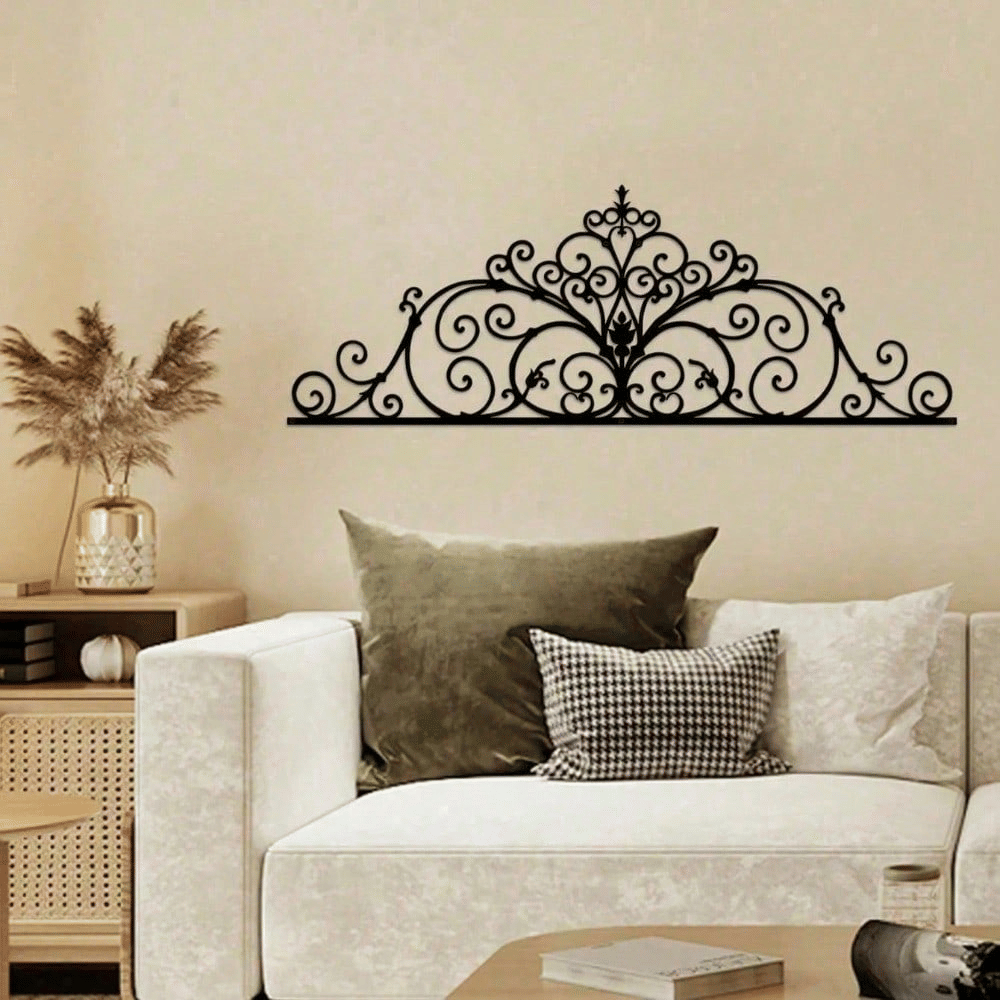 CIFbuy Dark Romantic Gothic Wall Art Vintage Metal Floral Sculpture Halloween Christmas Gift(TikTok, temu pick-up service)