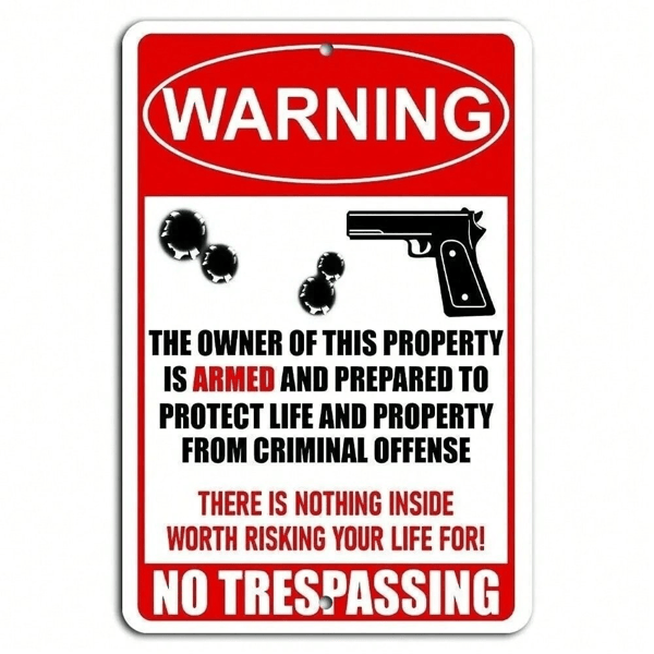 CIFbuy Funny Warning Sign No Valuables Inside Safety Reminder(TikTok, temu pick-up service)