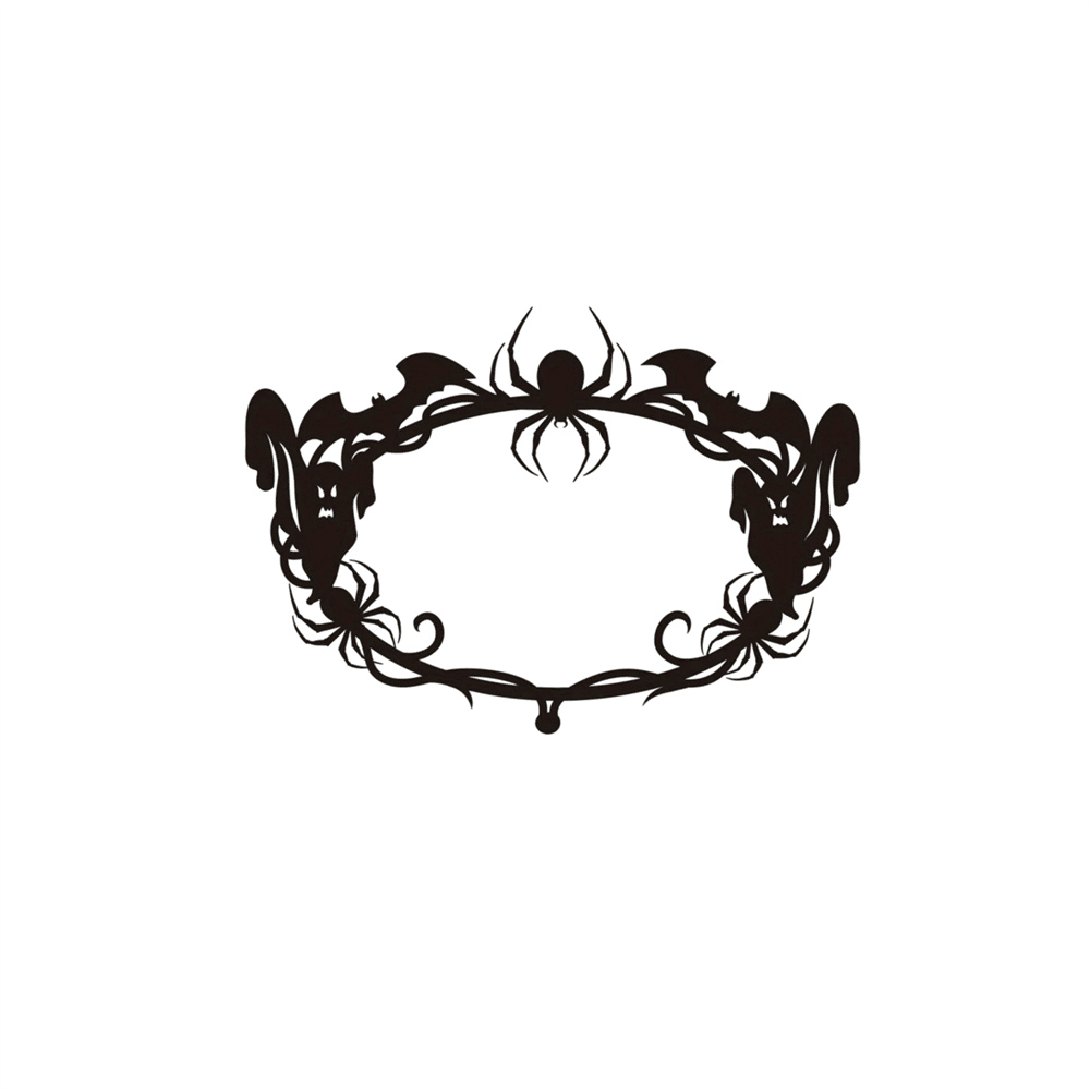 CIFbuy Gothic Bat Spiderweb Ghost Wall Hanging Halloween Decor for Indoor Outdoor Party Home Living Room (TikTok, temu pick-up service)