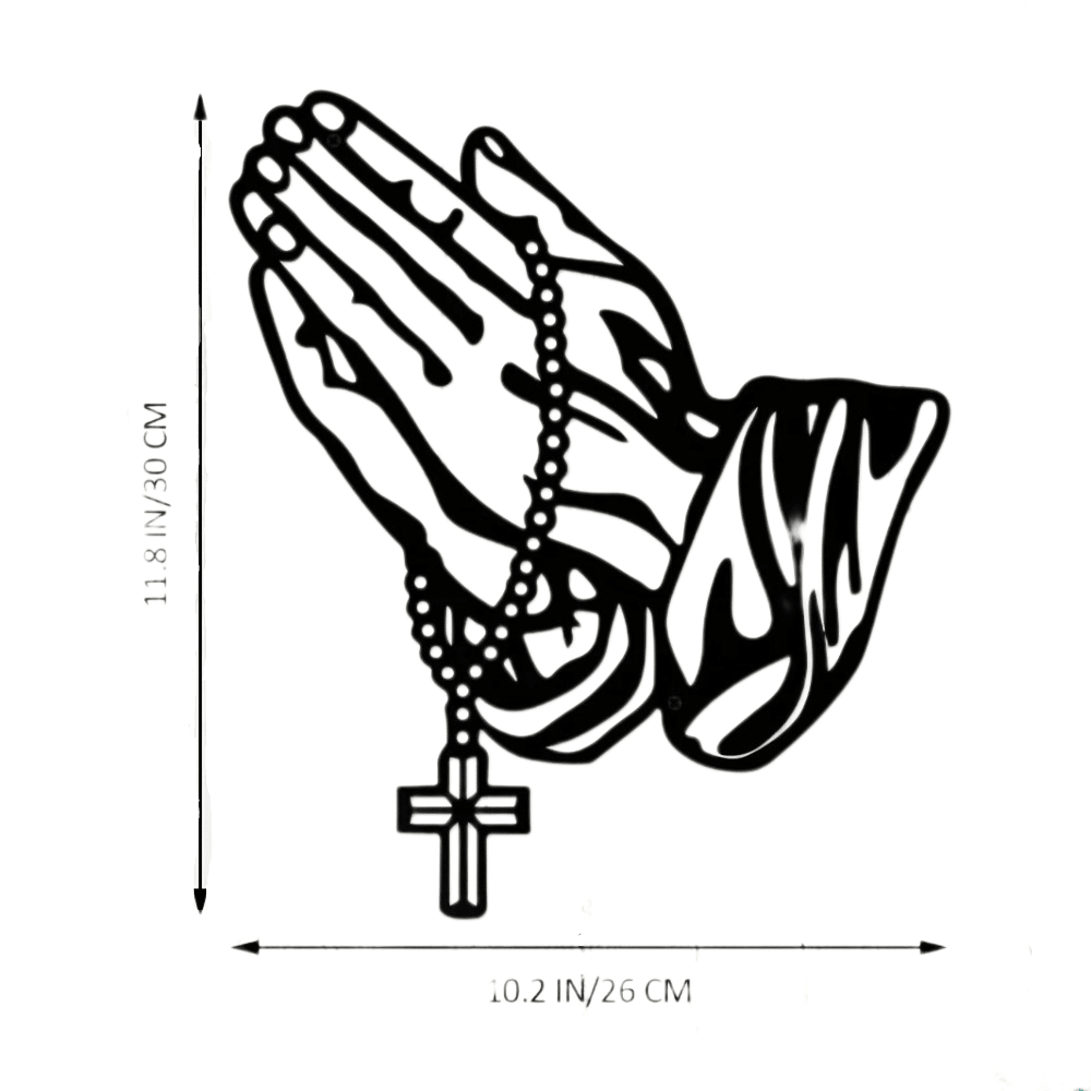CIFbuy "Gothic Black Metal Cross Wall Art - Prayer Faith Decor for Bedroom, Living Room, Office, Bathroom & Kitchen - Halloween Home Decor, Housewarming Gift(TikTok/temu self-pickup orders)