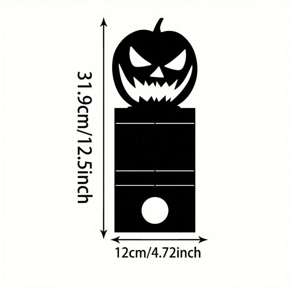 CIFbuy Gothic Halloween Pumpkin Candle Holder, Classic Black Candlestick, Spooky Haunted House Centerpiece Home Decor (TikTok, temu pick-up service)