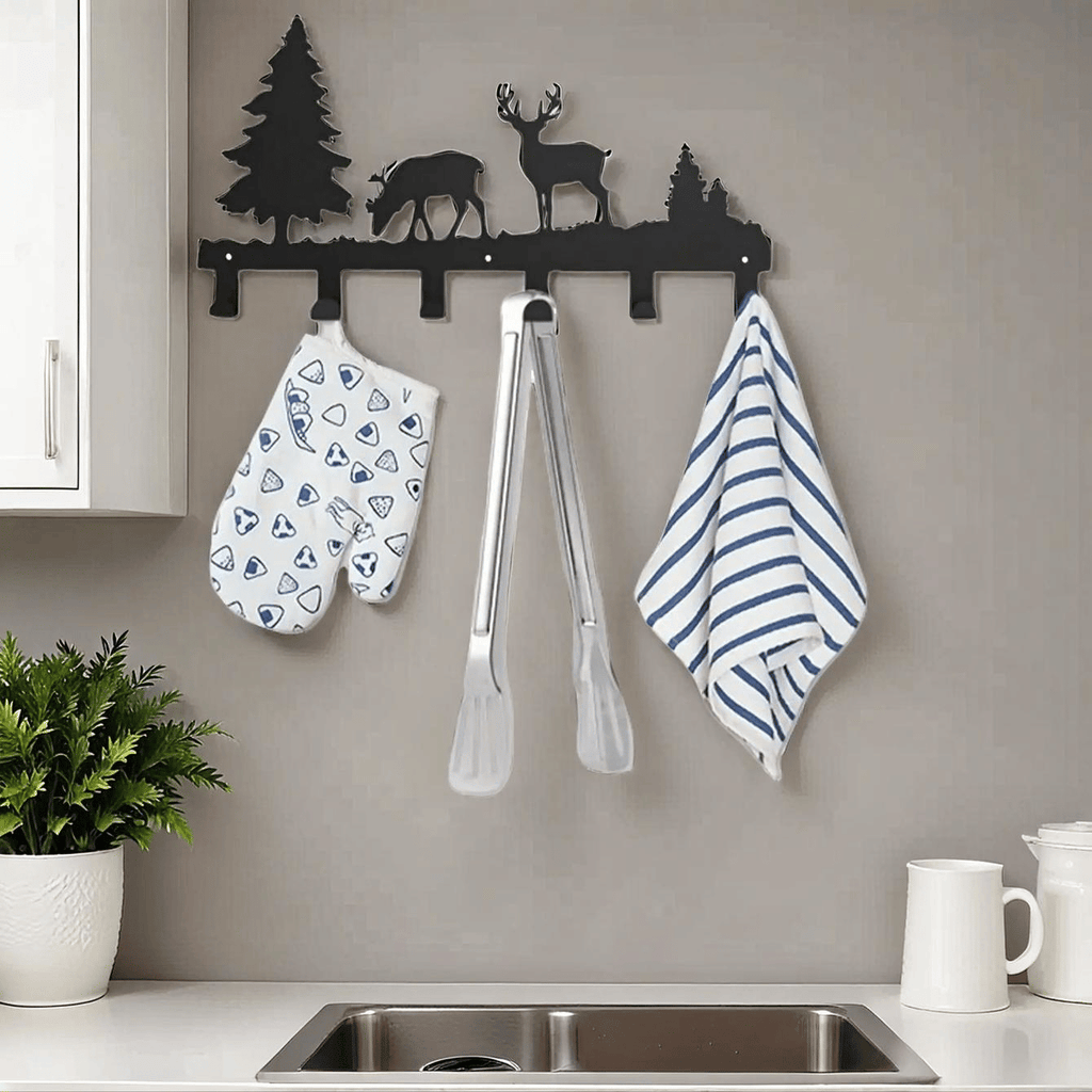 CIFbuy Matte Black Wall Hooks Heavy Duty Adhesive Mount for Entryway Bathroom Kitchen Storage Organization(TikTok, temu pick-up service)