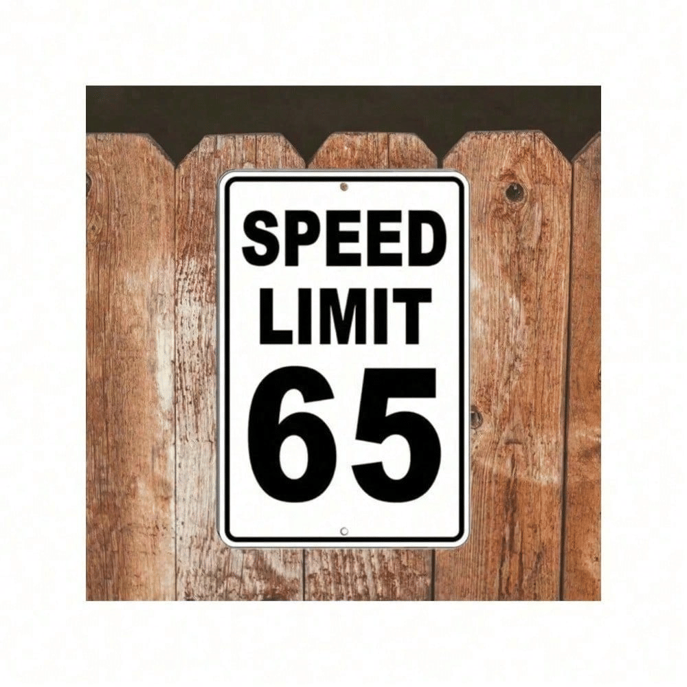 CIFbuy Retro Speed Limit 65 Metal Wall Plaque TikTok, temu pick-up service