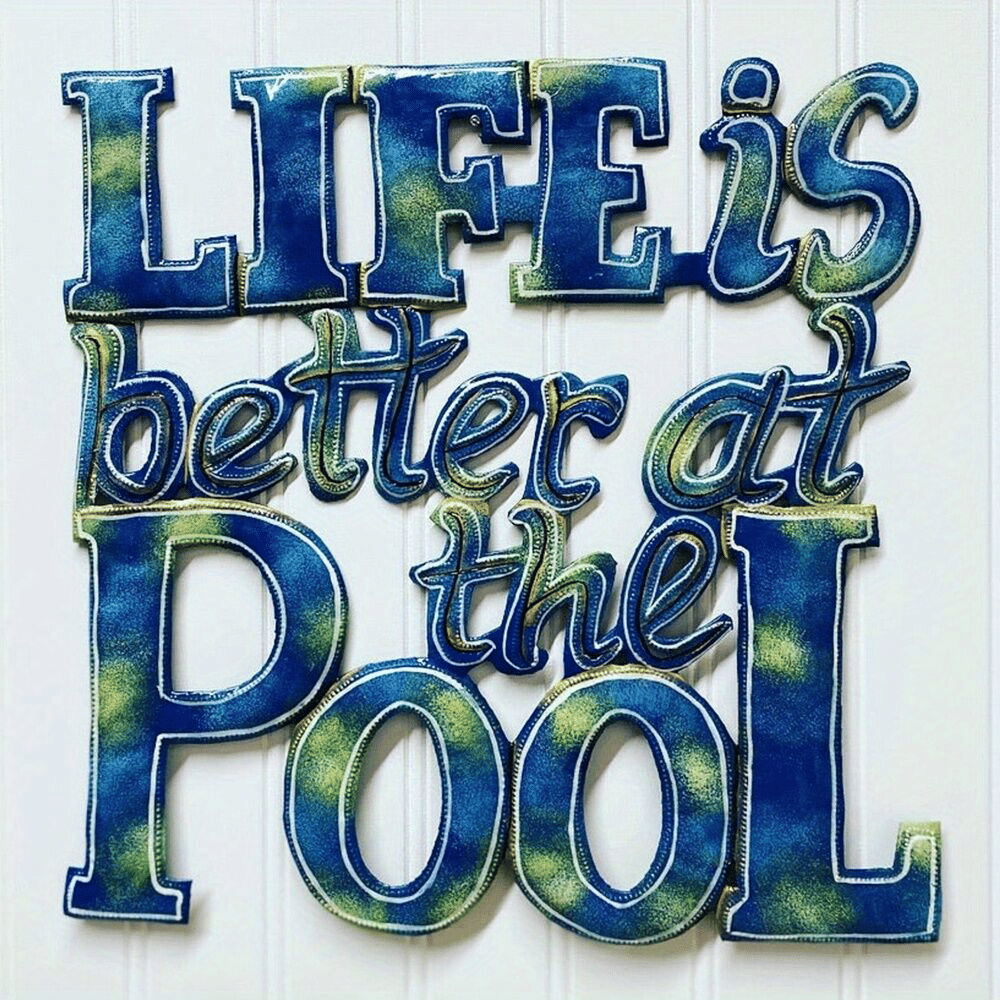 CIFbuy Tropical Coastal Summer Poolside iron Wall Art Decor (TikTok, temu pick-up service)