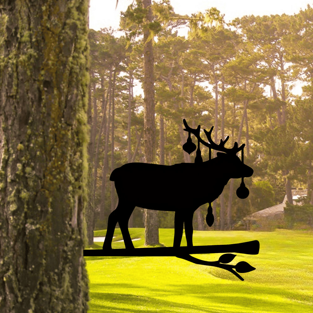 CIFbuy Whimsical iron Elk Sculpture for Garden and Patio Decor (TikTok, temu pick-up service)