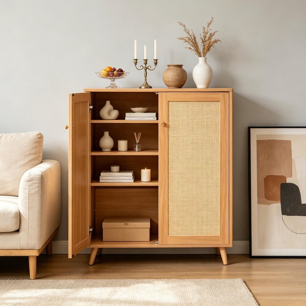 Classic Shoe Cabinet with Removable Middle for Living Room
