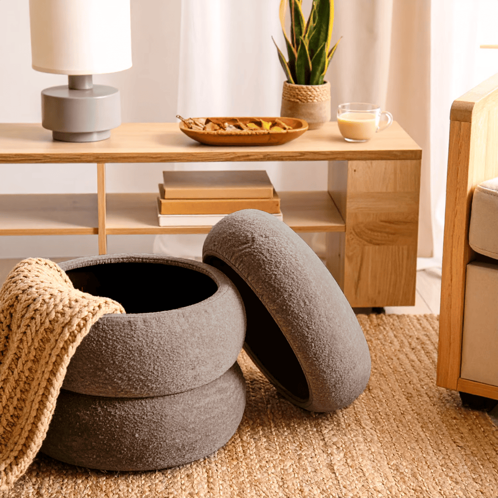 CloudStorageOttoman, Taupe Boucle