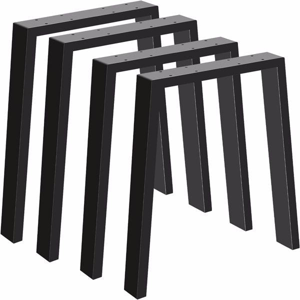 Coffee Table Legs 30 Inch, Heavy Duty Desk Legs with Anti-Slip Feet Pads, U Shape Modern Bench Legs, Alloy Steel Furniture Metal Legs for DIY Bench Desk Chairs Dining End Table(30"H*28"W,2Pair)