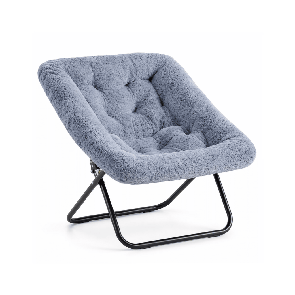 Comfy ChairforAdults, Soft Faux Fur Folding Lounge, Flexible Reading ChairforTeens, Large Size Foldable ChairforLiving Room Dorm Rooms