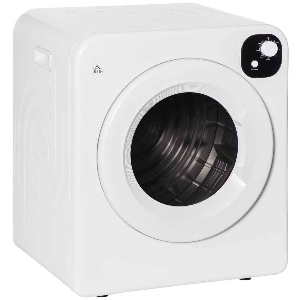 Compact Laundry Dryer Machine, 1300W, 3.22Cu. Ft. Electric Portable Clothes Dryer with 7 Drying Modes for Apartment or Dorm, White