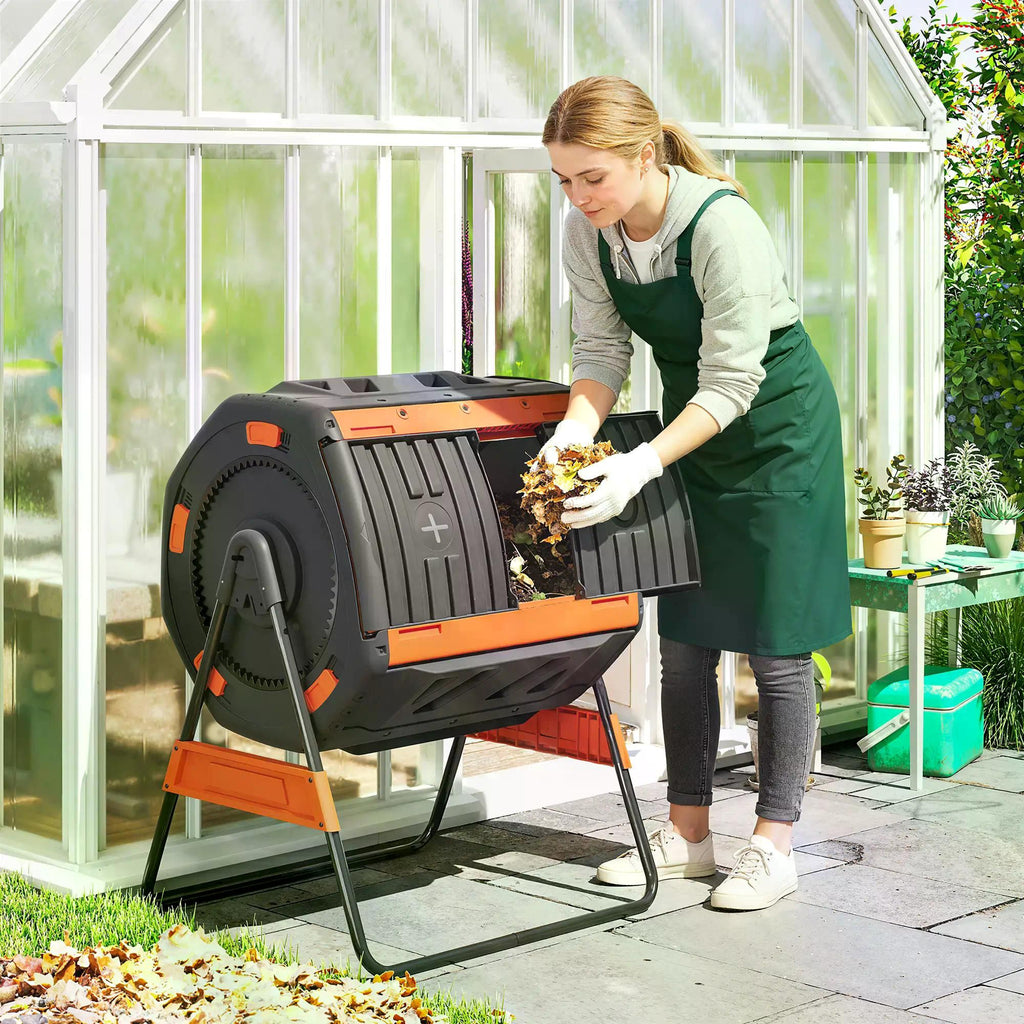 Compost Bin Outdoor with Adjustable Vents 37 Inches for Outdoor