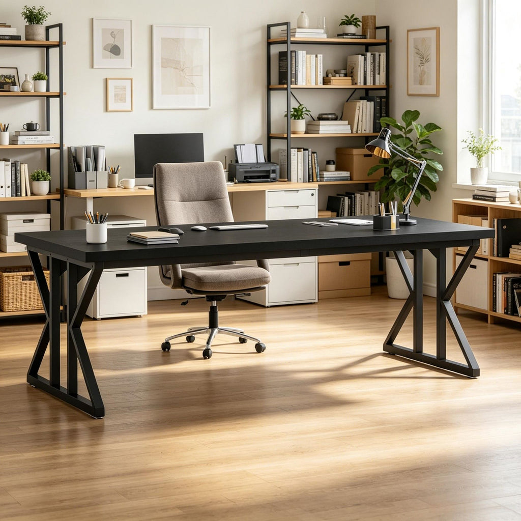 Contemporary Office Desk with Adjustable Pads