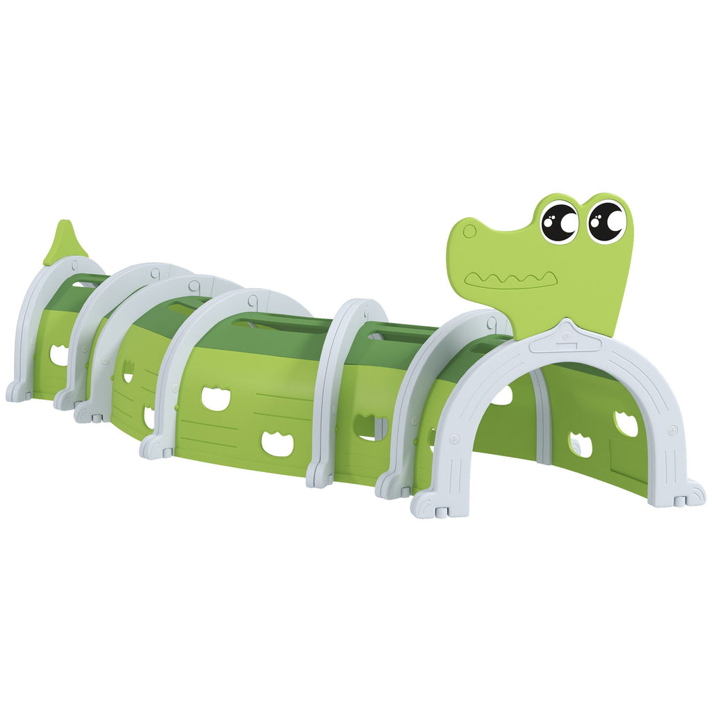 Crocodile Design Kids Play Tunnel for Kids to Crawl Through, 113" Long