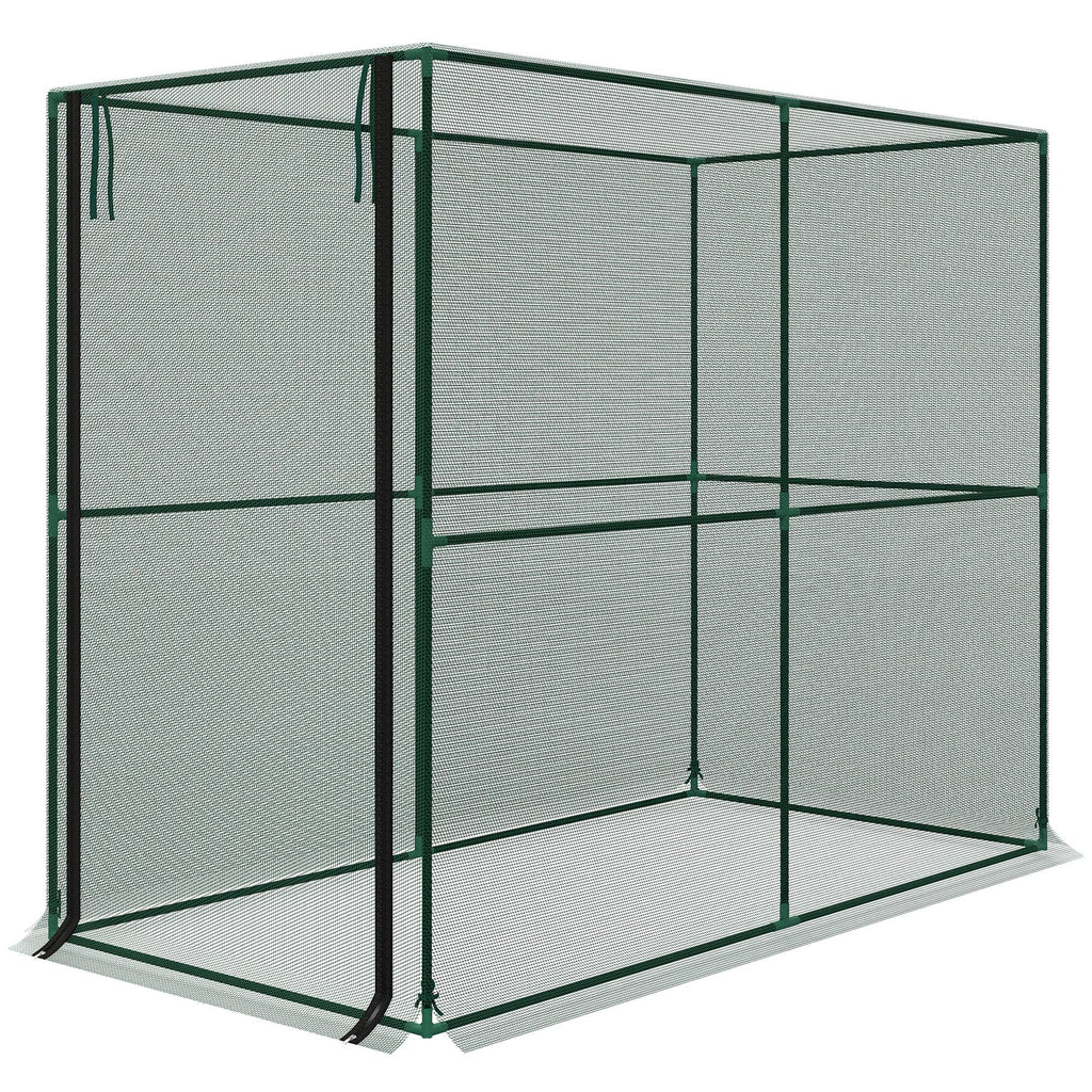 Crop Cage, Plant Protection Tent with Zippered Door, Plant Protector from Animals for Vegetables Flowers Fruits, Green