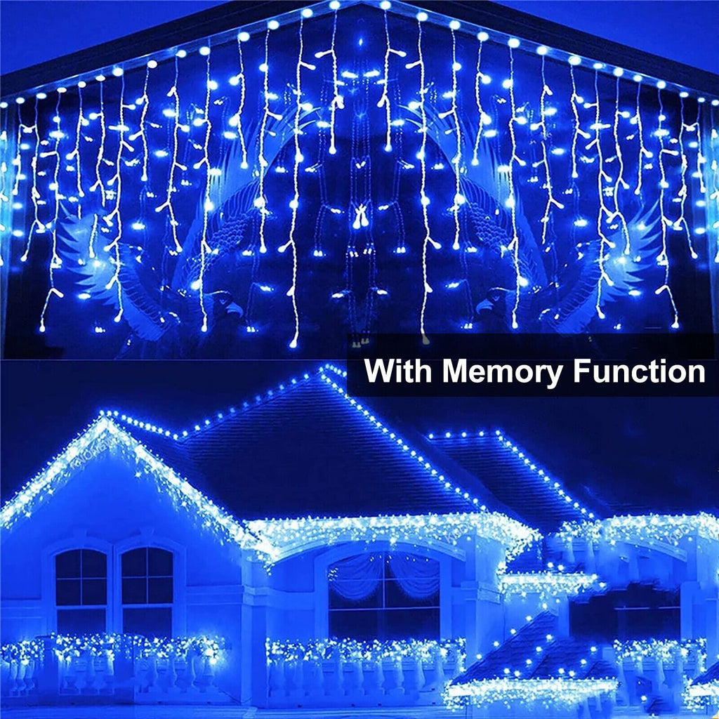 Curtain Icicle Lights Wedding Party LED Fairy Christmas Indoor Outdoor(tk/temu self-pickup orders)