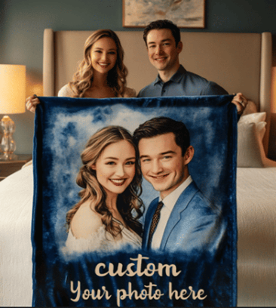 Custom Photo Blanket Personalized Fleece Throw | 350gFlannel | Same-Day Shipping | Perfect Gift for Family & Friends 50"X60