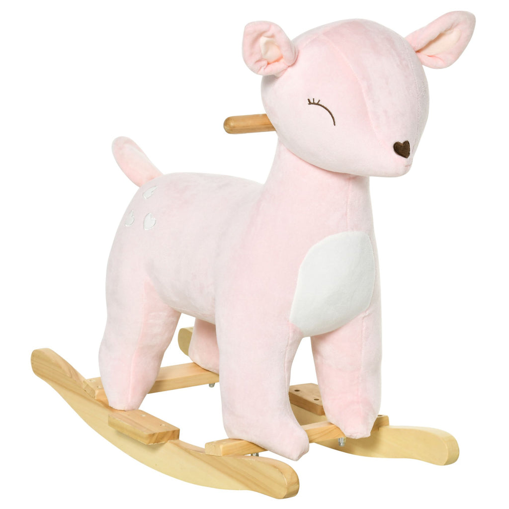Deer Animal Rocking Horse Plush Toy, for Kids 36-72 Months with Realistic Sounds, Child Rocker