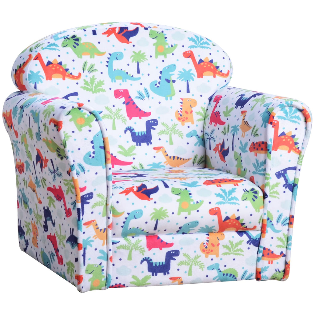 Dinosaur Kids Armchair Thick Padding Comfortable Sofa for Childrens Playroom Fun