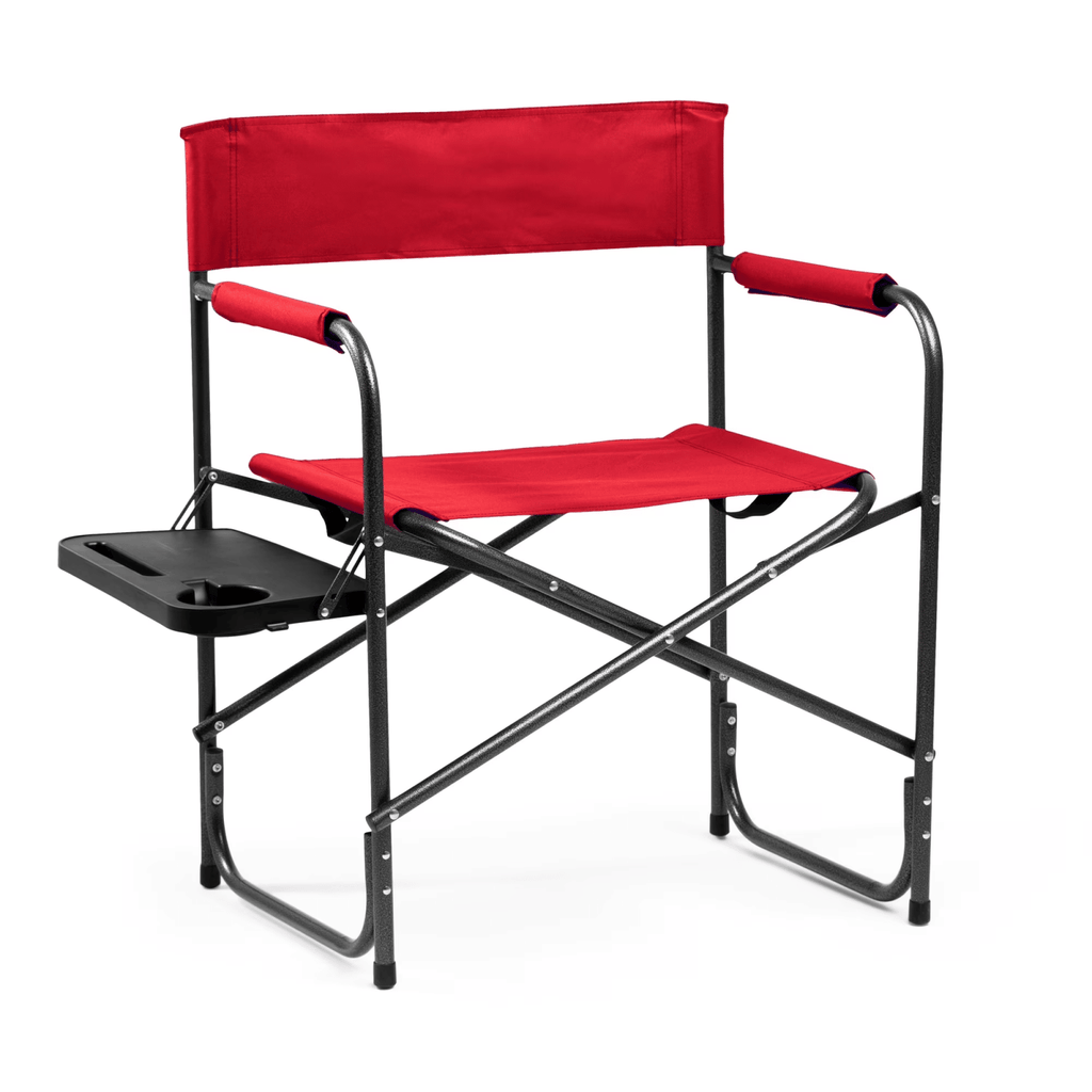 Director Chair with SideTable, Red