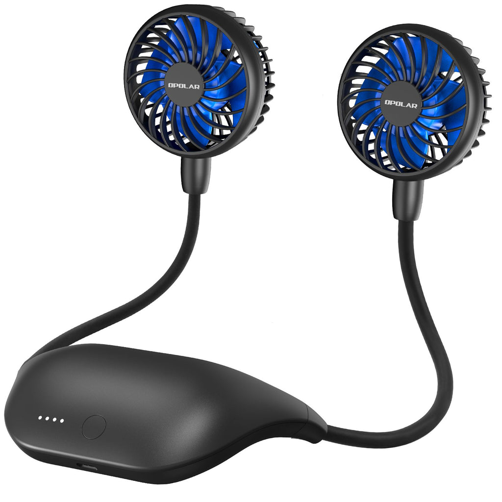 (Do Not Sell on Amazon) 10000mAh Portable Neck Fan, 6 Speeds, Last 48hrs, 360° Rotation, USB Rechargeable Hands Free Necklace Fans for Sports Cycling Hiking RT
