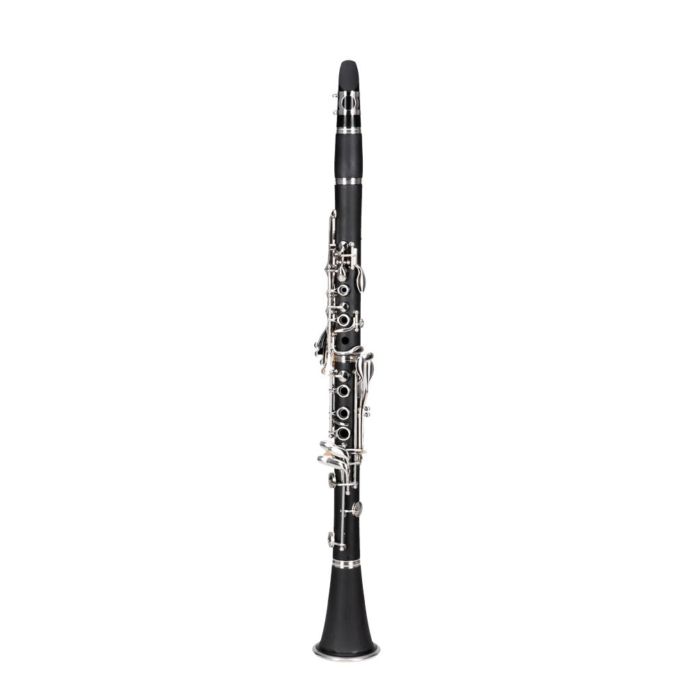 [Do Not Sell on Amazon] 17 Keys Flat B Black Clarinet with Two Mouthpieces Connector for Beginner Student