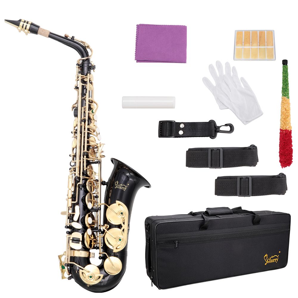 [Do Not Sell on Amazon] Alto Saxophone E-Flat Alto SAX Eb with 11reeds, case,carekit, Black Color for Students and Beginners